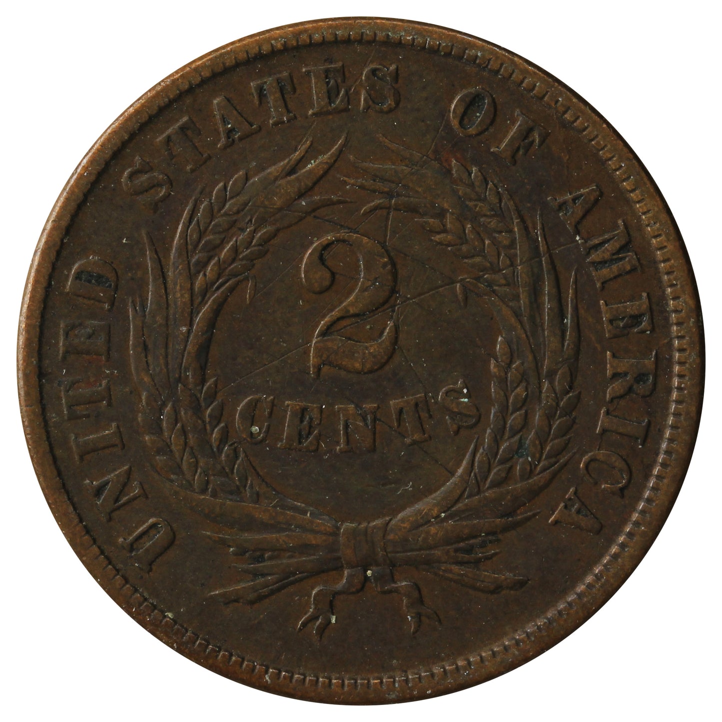 1865 USA 2 Cents Very Fine (VF20)