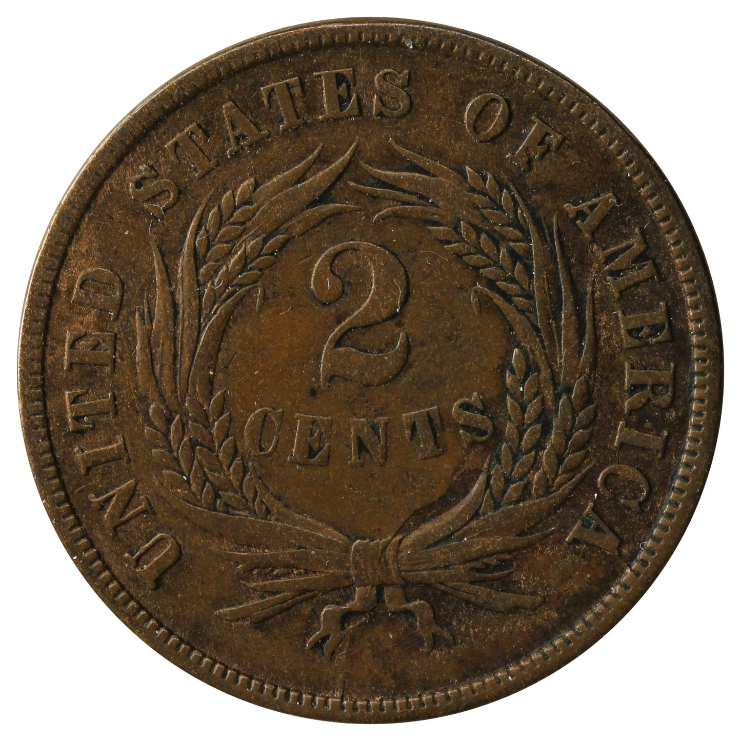 1865 USA 2 Cents VF-EF (VF30)