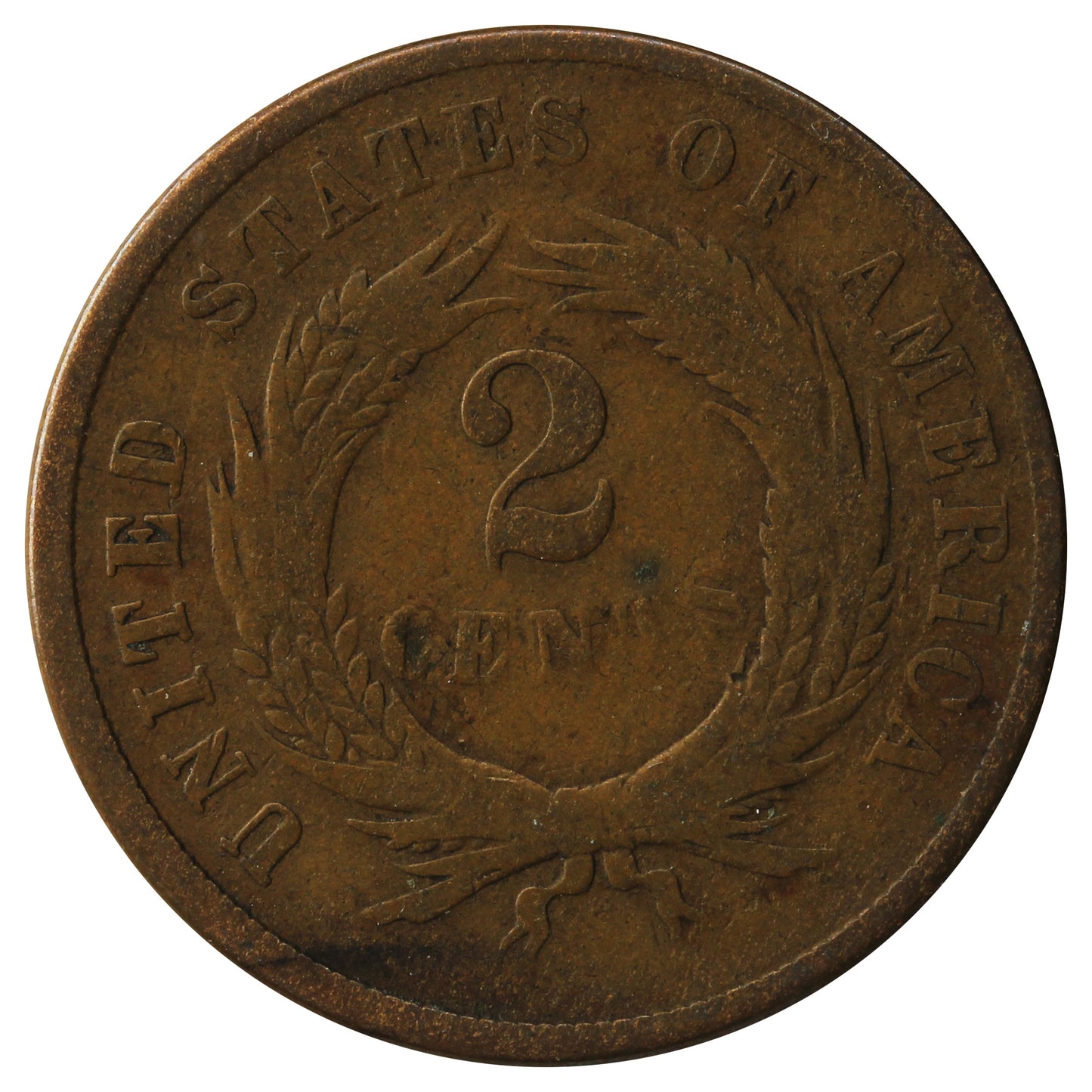 1865 USA 2 Cents VG-F (VG10)