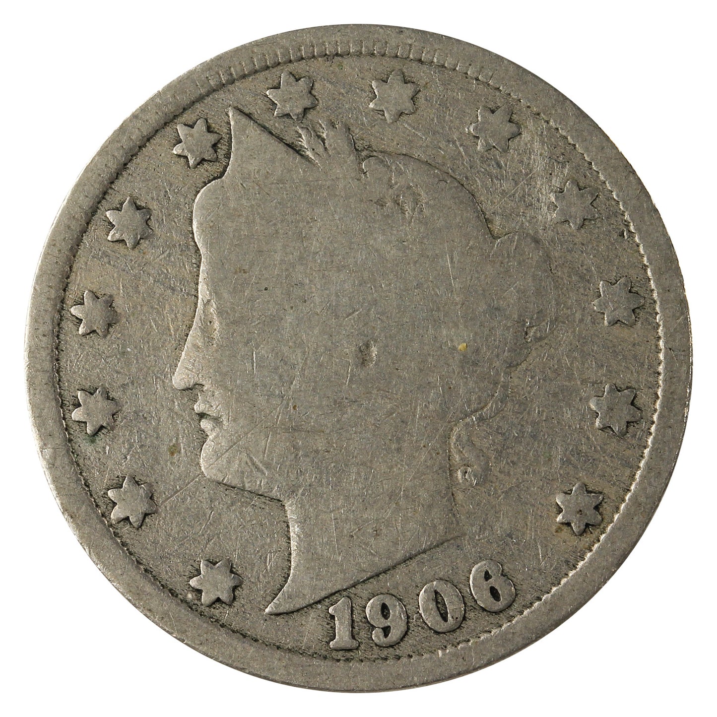 1906 USA Nickel About Good (AG-3)