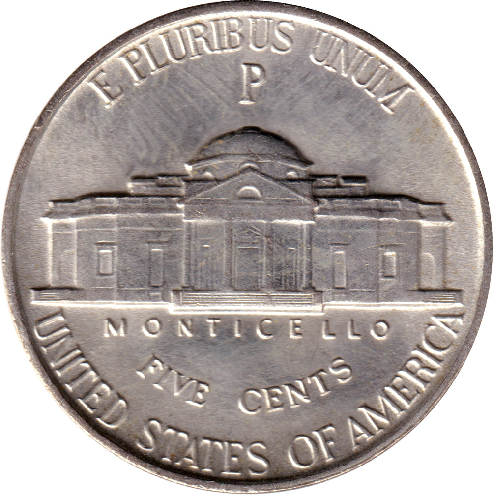 1942 P Silver USA Nickel Choice Brilliant Uncirculated (MS64)