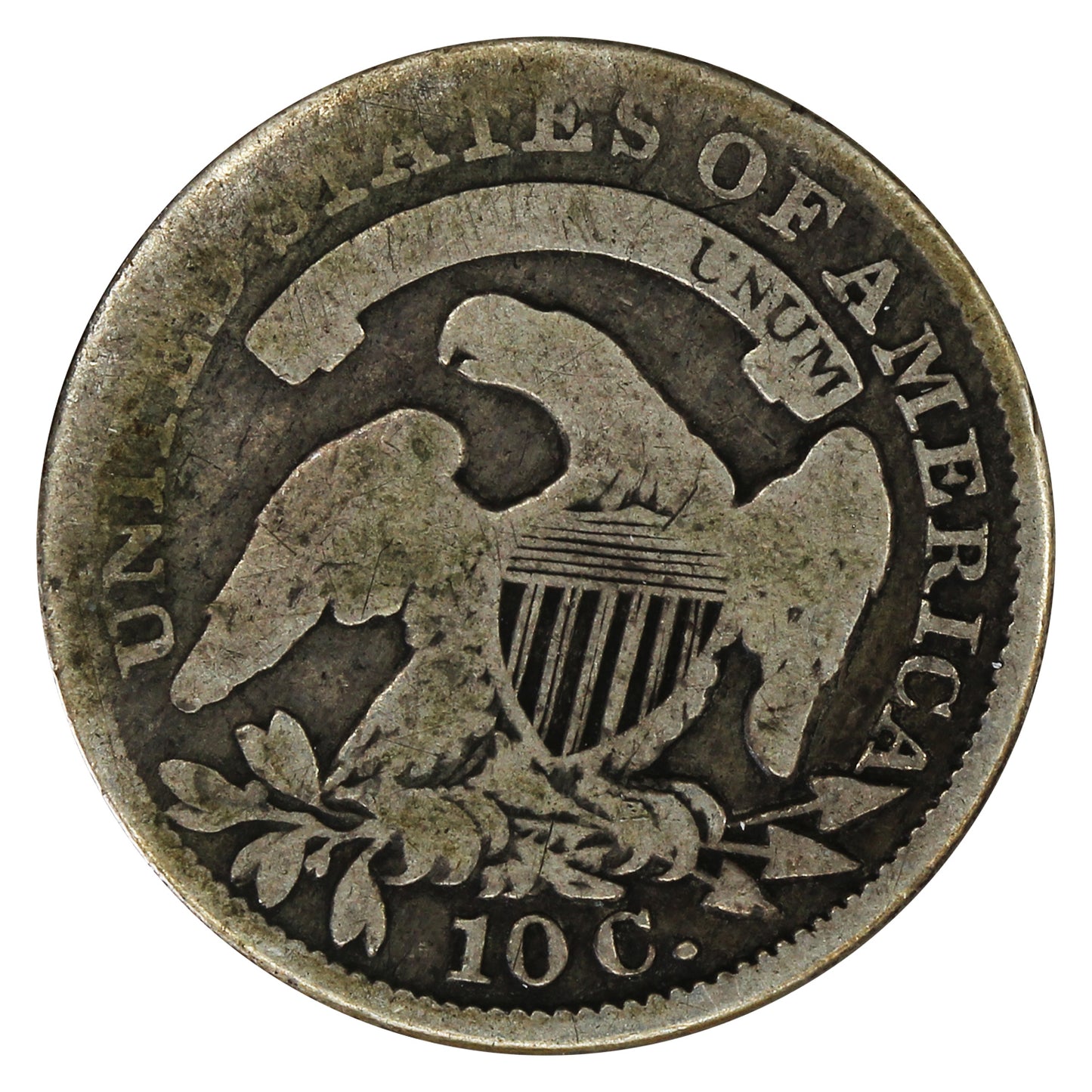 1833 Last 3 High USA Dime VG-F (VG10)