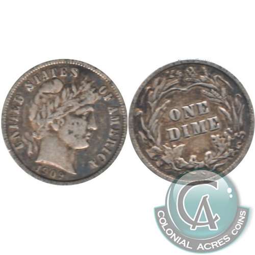 1909 S USA Dime Very Fine (VF20) $