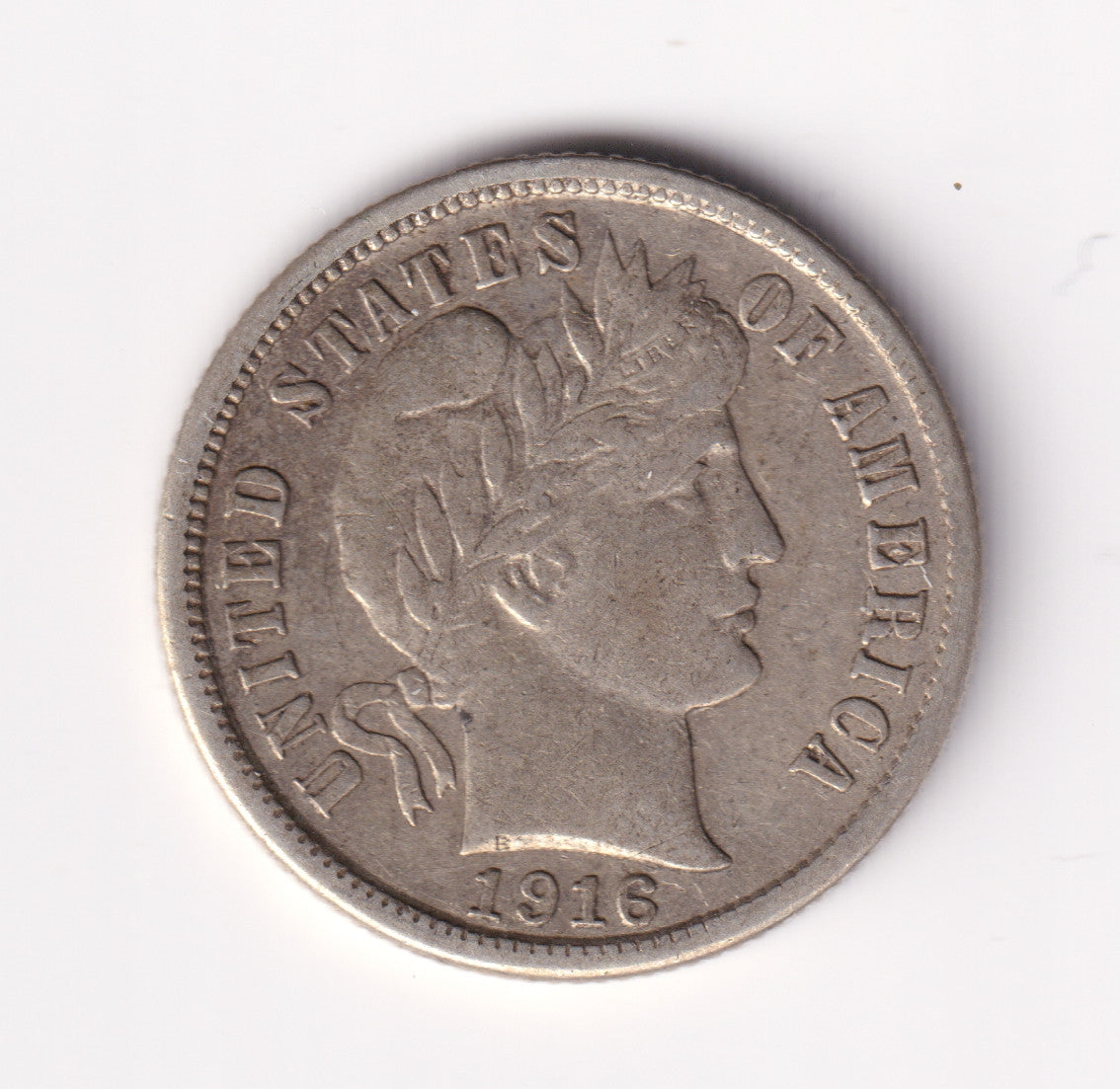 1916 S Barber USA Dime VF-EF (VF30)