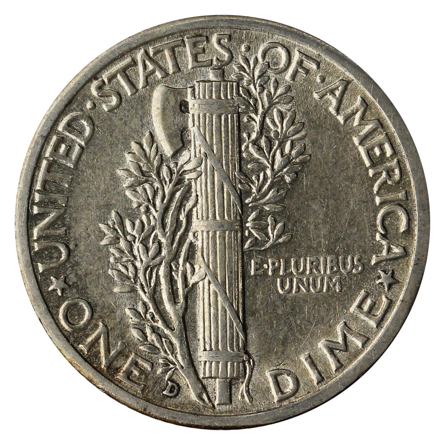 1943 D USA Dime Extra Fine (EF40)