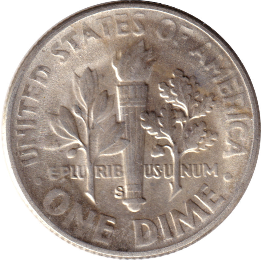 1955 S USA Dime Brilliant Uncirculated (MS63)