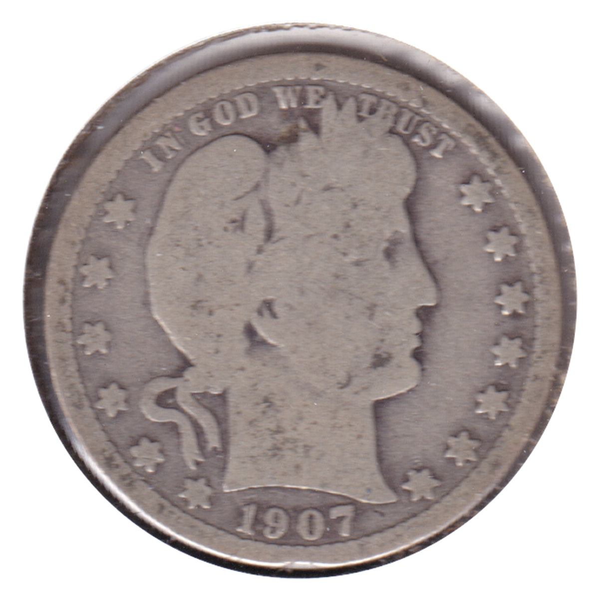 1907 USA Quarter Good (G-4)
