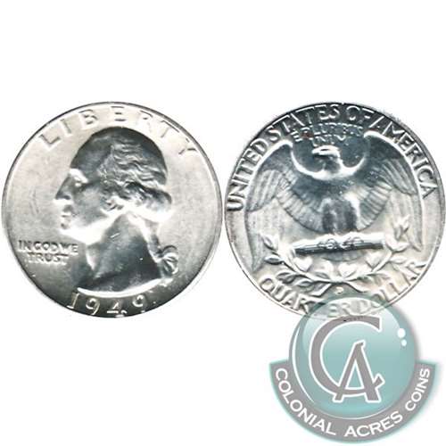 1949 D USA Quarter Brilliant Uncirculated (MS63)