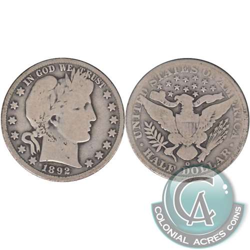 1892 O USA Half Dollar Good (G4) $