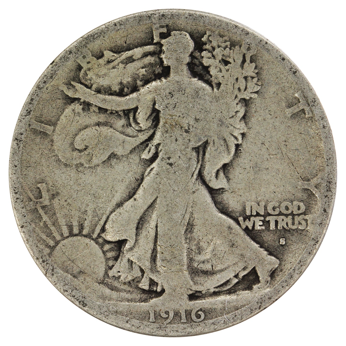 1916 S USA Half Dollar Good (G4) $
