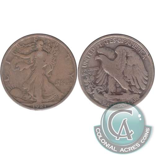 1921 USA Half Dollar VG-F (VG10) $