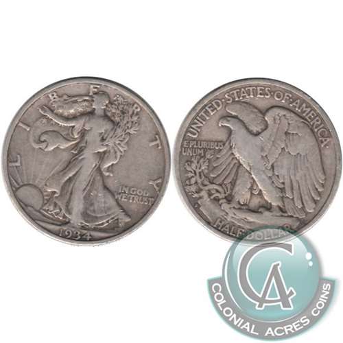 1934 S USA Half Dollar F-VF (F15)