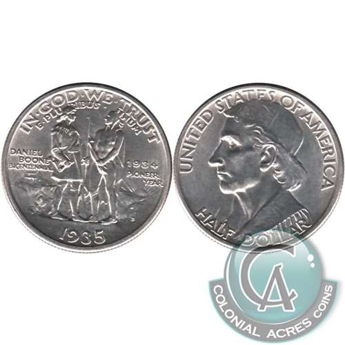 1935 D Daniel Boone Bicentennial (Small 1934) US Half Dollar UNC MS60 $