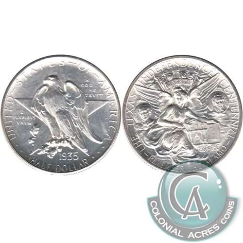 1935 S Texas Ind. Centennial USA Half Dollar Brilliant UNC. (MS63) $