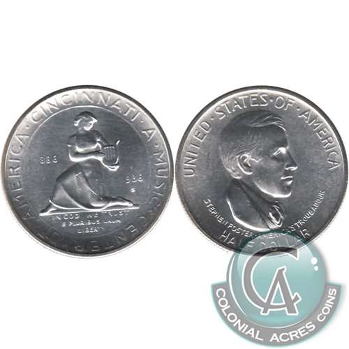 1936 S Cincinnati Music Center US Half Dollar Brilliant UNC. (MS63) $
