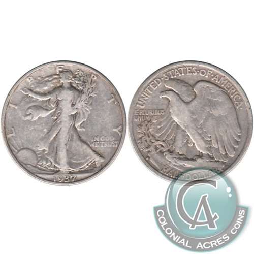 1937 S USA Half Dollar F-VF (F15)