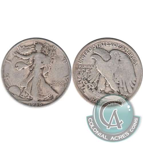 1938 USA Half Dollar Very Good (VG8)