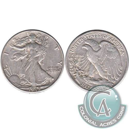 1942 D USA Half Dollar VF-EF (VF30)