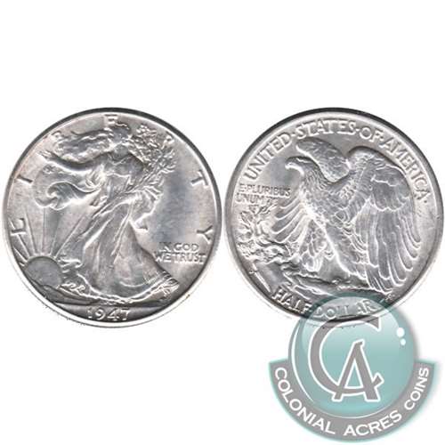 1947 D USA Half Dollar AU-UNC (AU55)