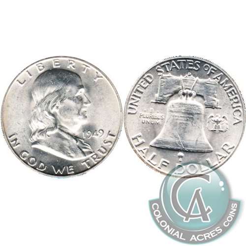 1949 D USA Half Dollar Brilliant Uncirculated (MS63) $