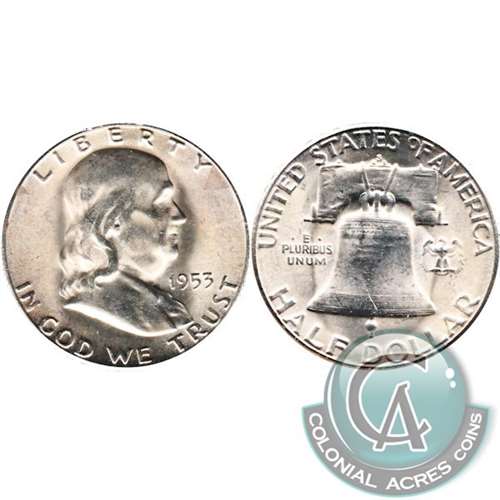 1953 S USA Half Dollar Choice Brilliant Uncirculated (MS64) $