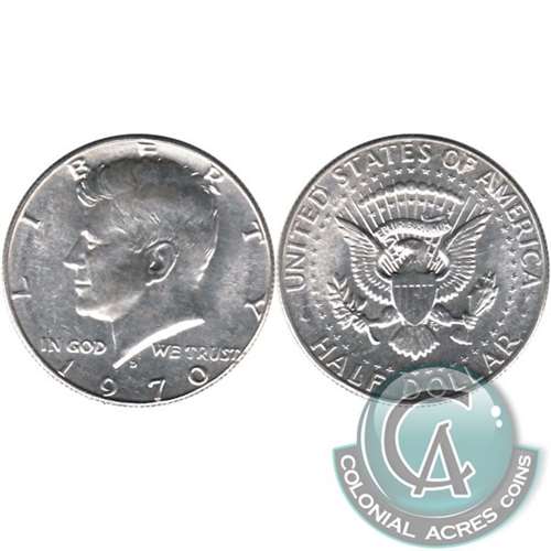 1970 D USA Half Dollar UNC+ (MS62)