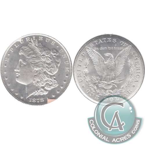 1878 8 Feathers USA Dollar Choice Brilliant Uncirculated (MS64) $