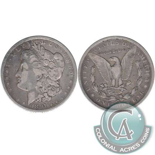 1891 O USA Dollar F-VF (F15)