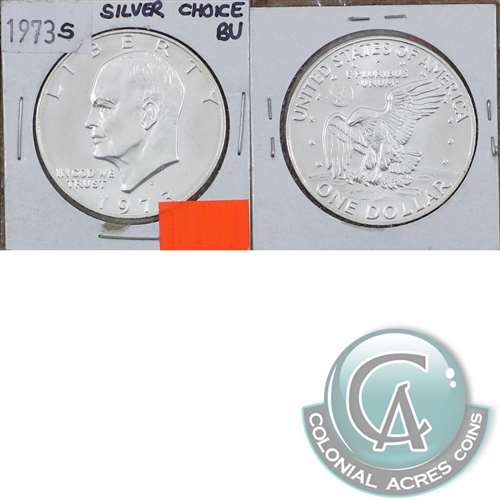 1973 S Eisenhower USA Dollar Silver Choice Brilliant Uncirculated (MS64)