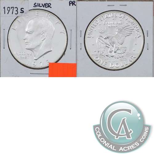 1973 S Eisenhower USA Dollar Silver Proof