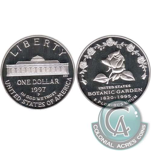 1997 P Botanic Gardens USA Dollar Silver Proof