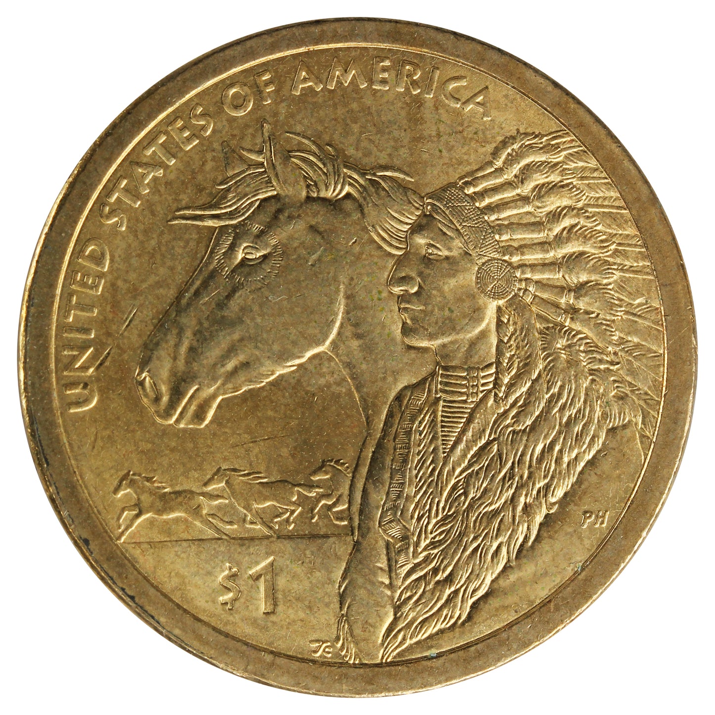 2012 P Native American USA Dollar Brilliant Uncirculated (MS63)