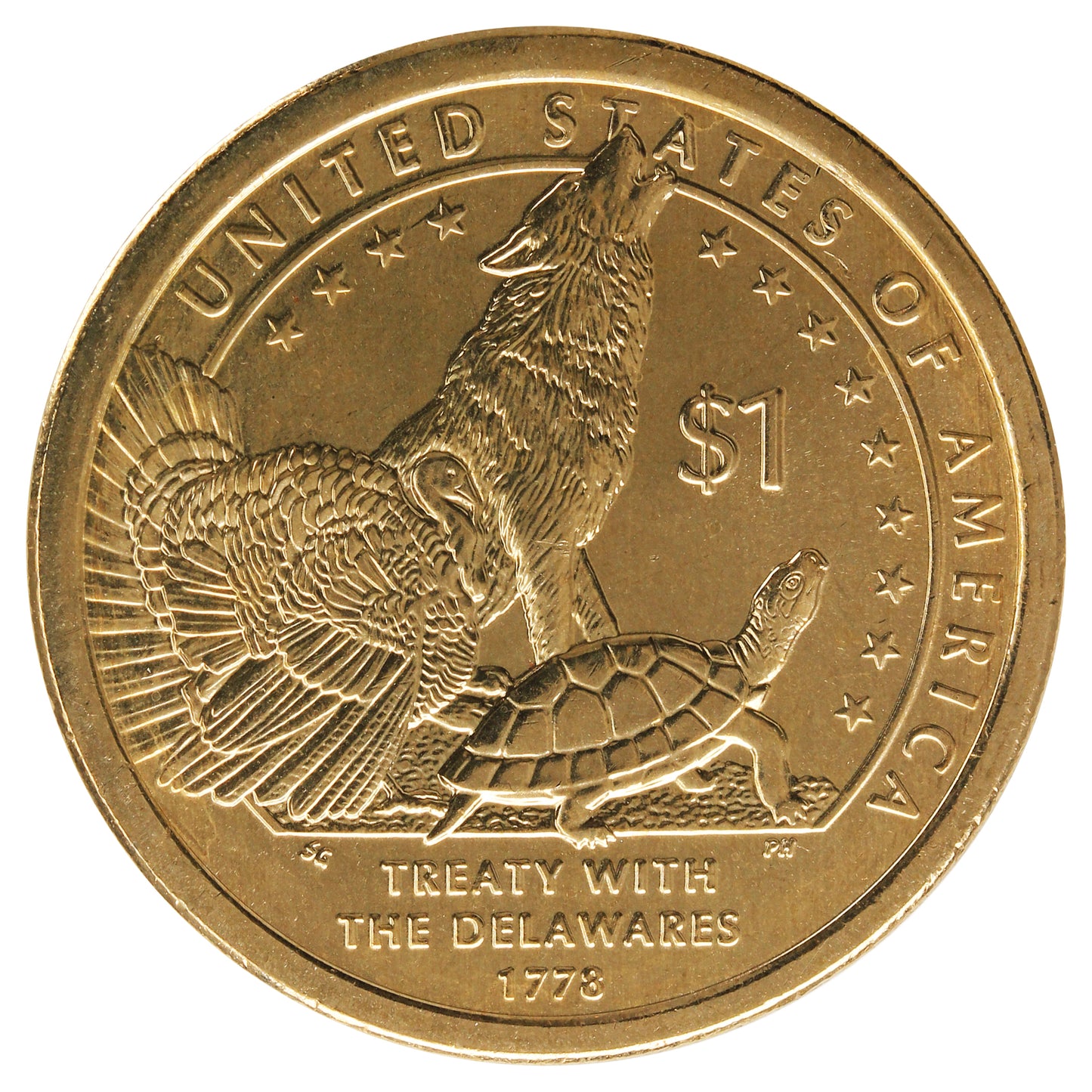 2013 D Native American USA Dollar Brilliant Uncirculated (MS63)
