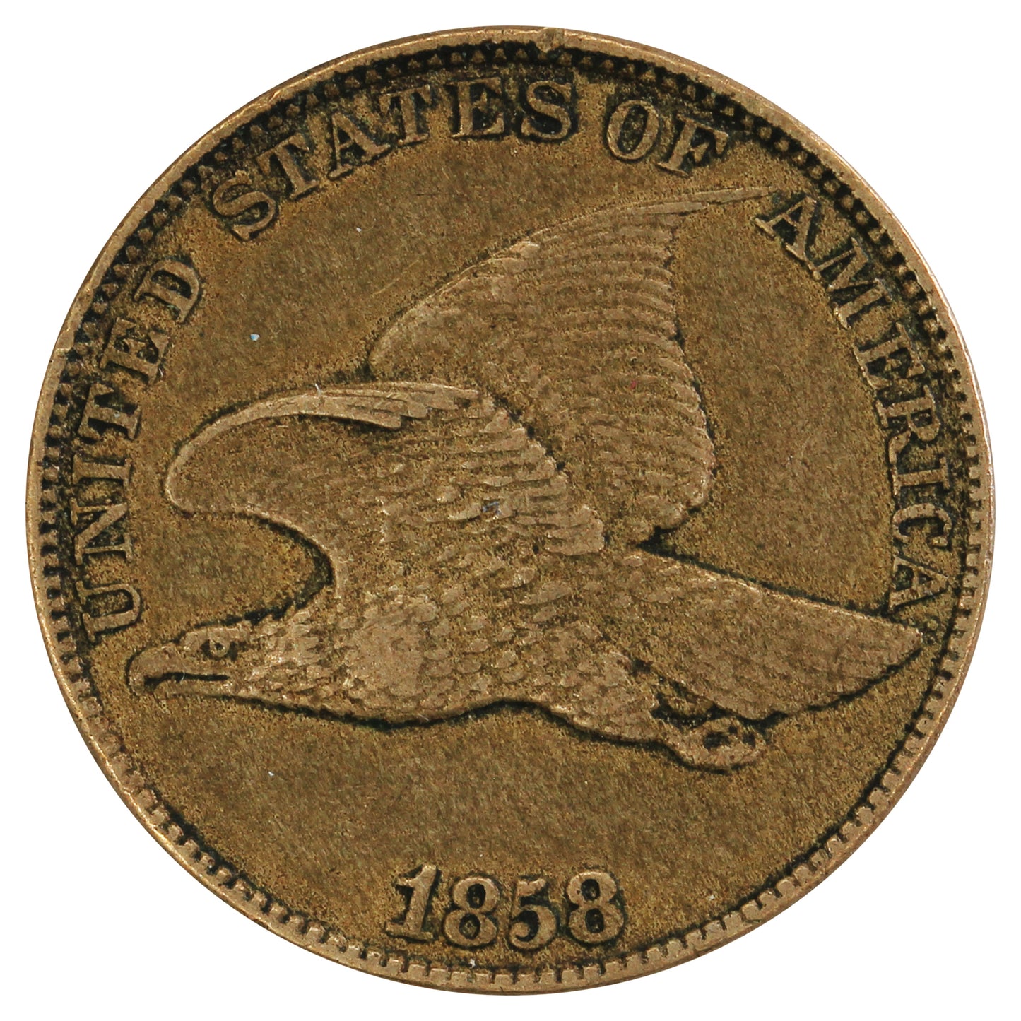 1858 Large Letters USA Cent Extra Fine (EF40) $