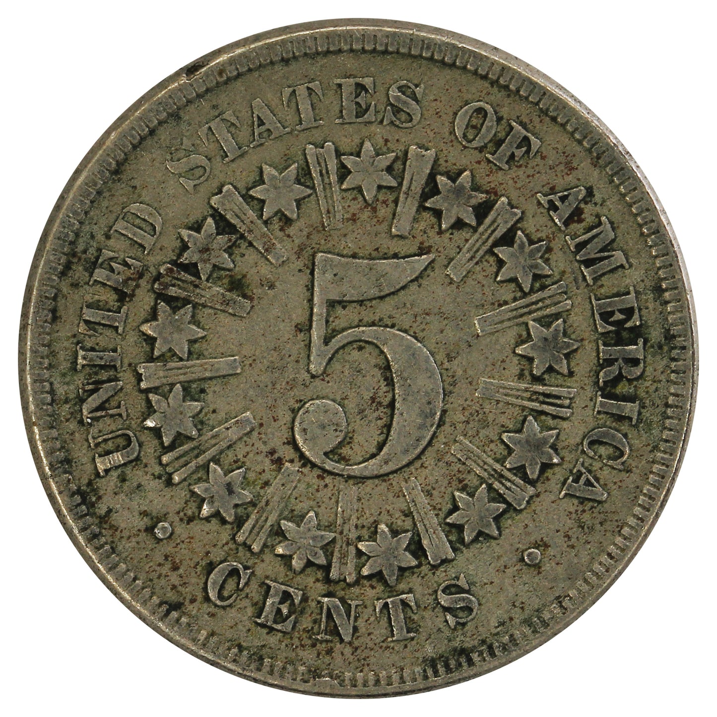 1866 USA Nickel Fine (F12) $