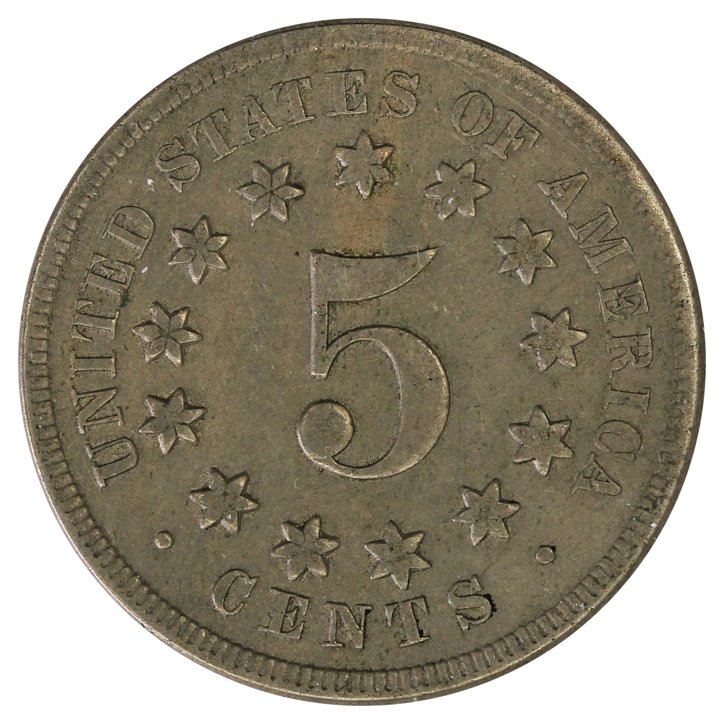 1867 No Rays USA Nickel Extra Fine (EF40) $