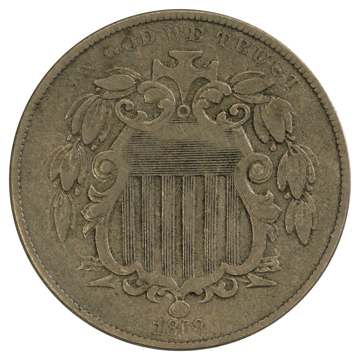 1868 USA Nickel VF-EF (VF30) $