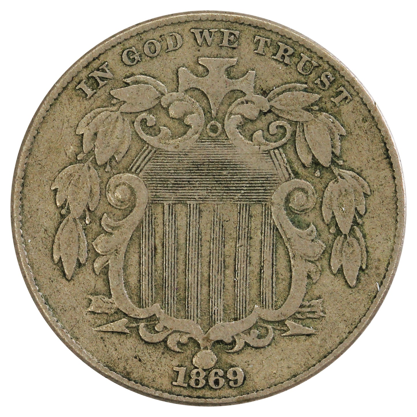 1869 USA Nickel VF-EF (VF30) $