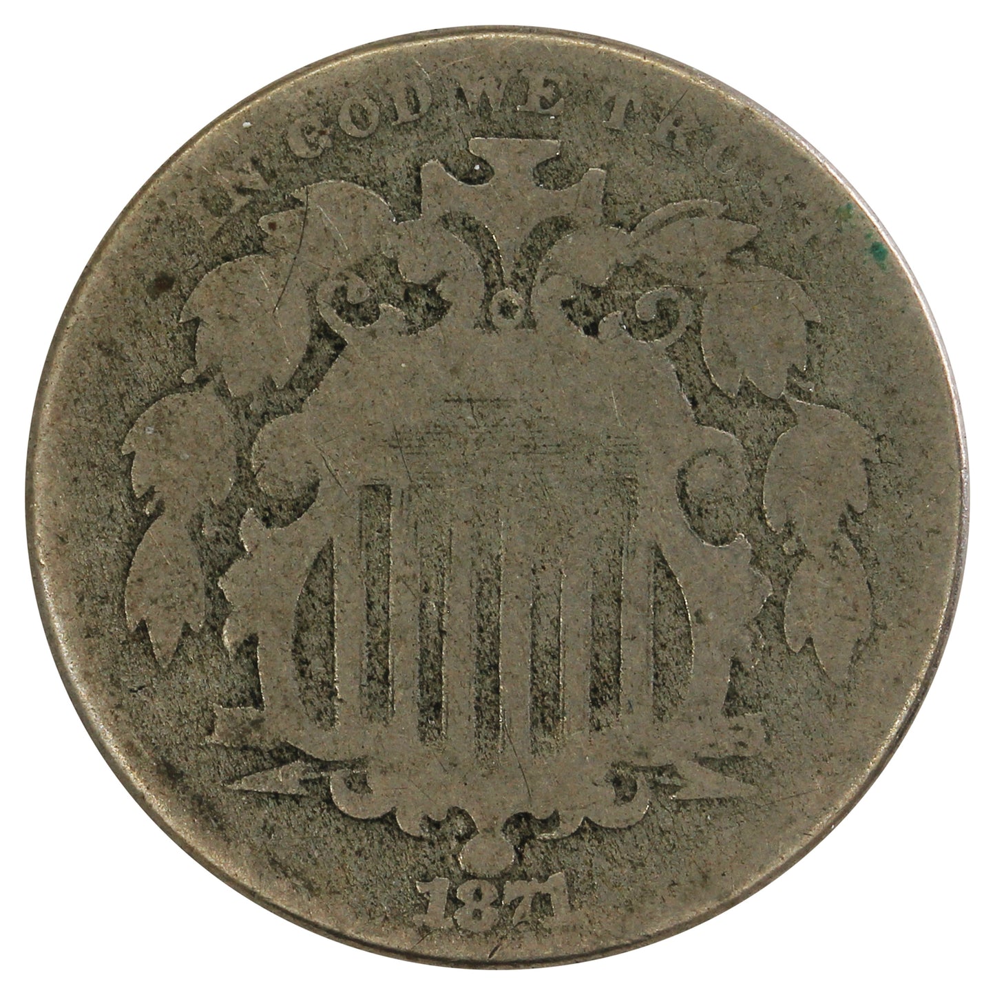 1871 USA Nickel About Good (AG3) $