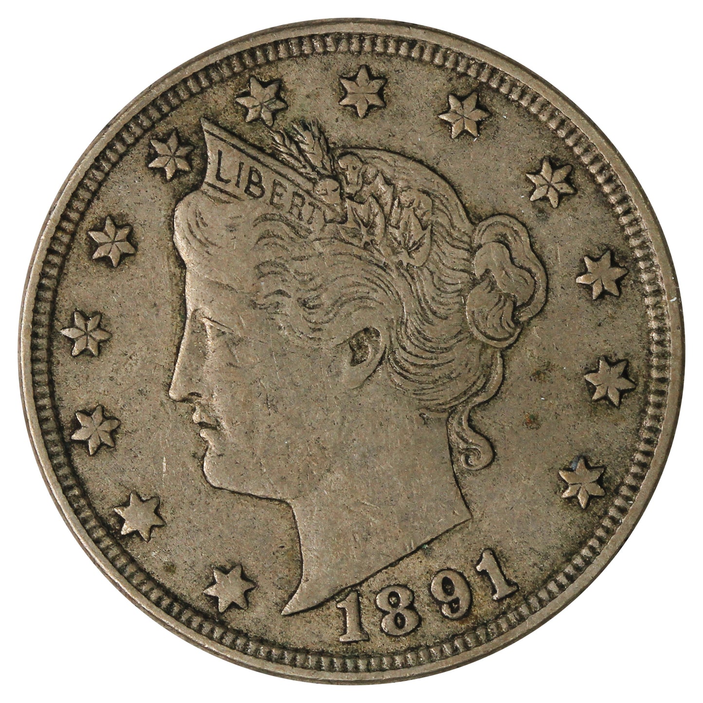 1891 USA Nickel VF-EF (VF30) $