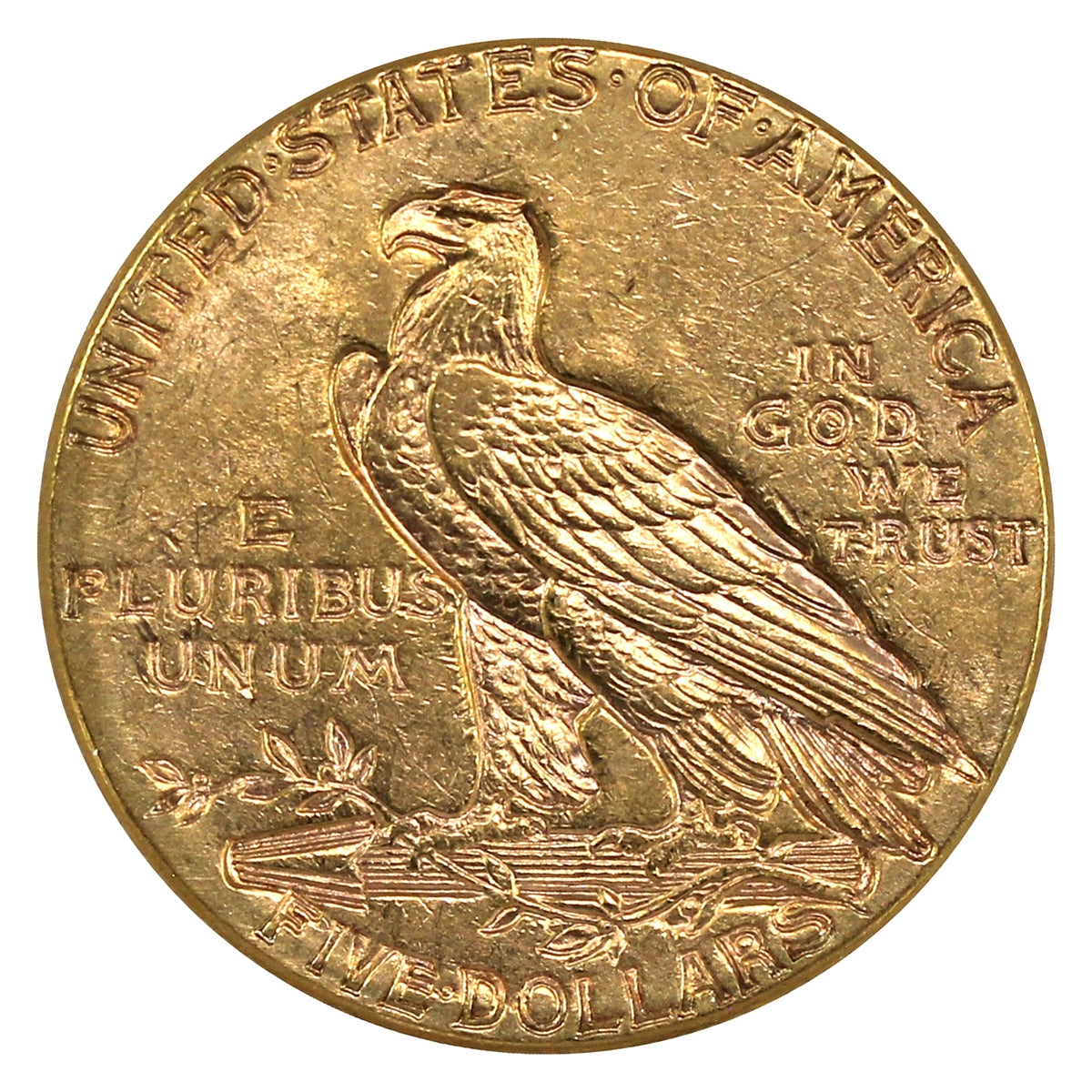 1912 USA $5.00 Gold Half Eagle EF-AU (EF45) $