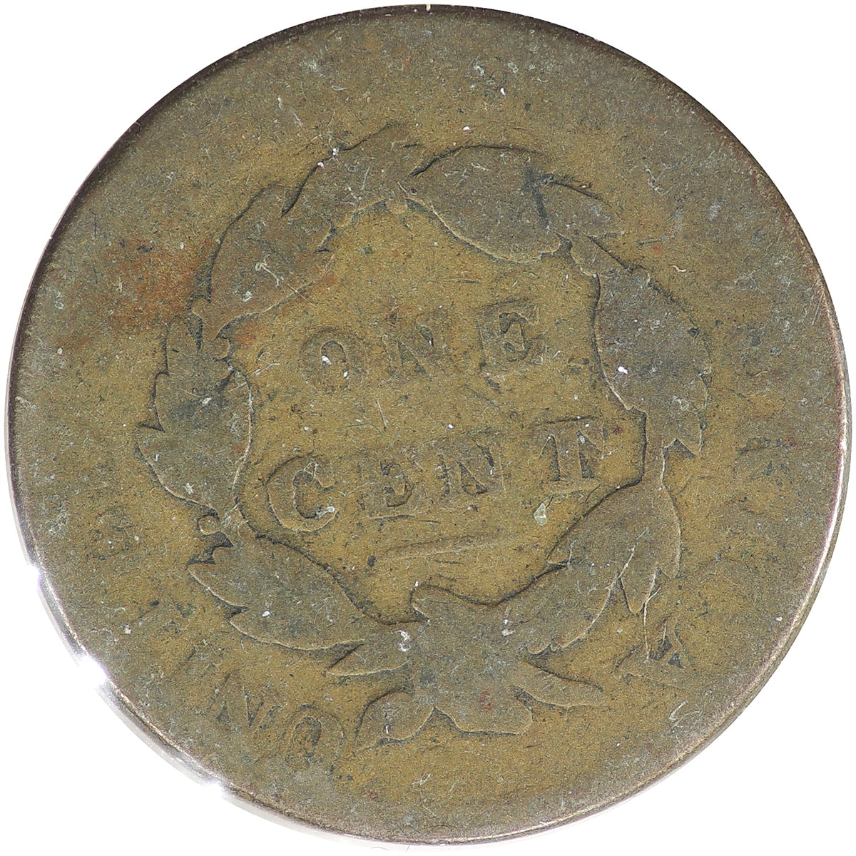 1828 Large Narrow Date USA Cent About Good (AG3)