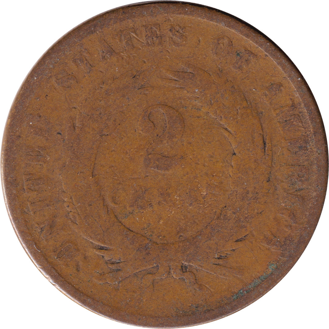 1865 USA 2 Cents Poor