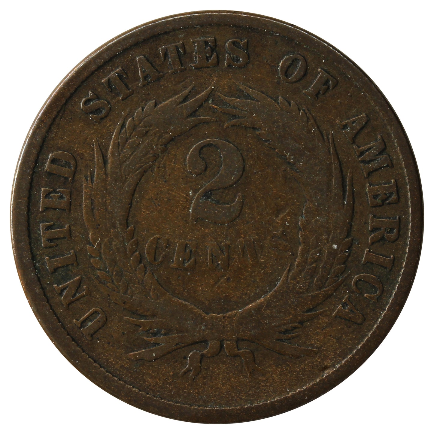 1870 USA 2 Cent G-VG (G6)