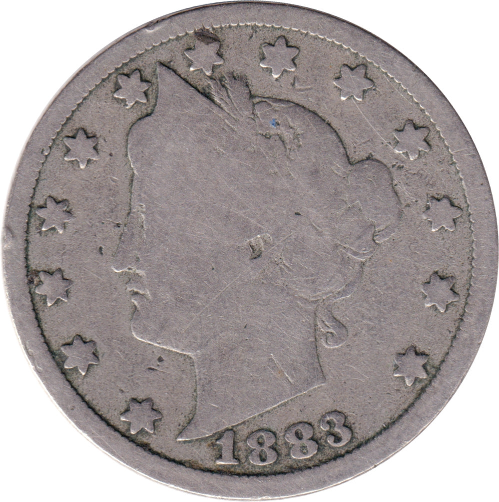 1883 No Cents USA Nickel G-VG (G6)
