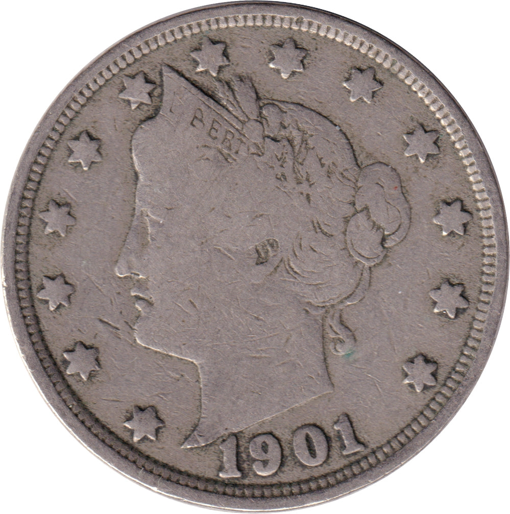 1901 USA Nickel VG-F (VG10)