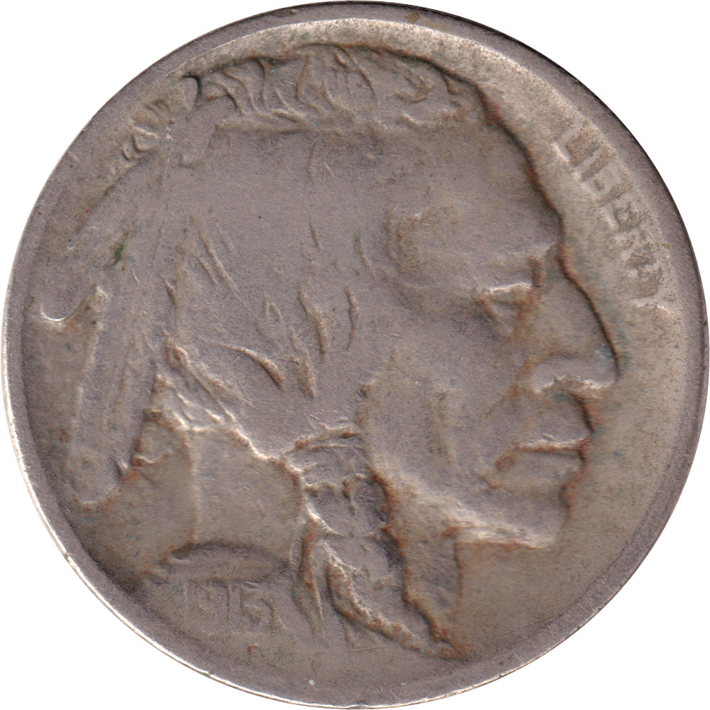 1913 D Var. 1 Raised Ground USA Nickel F-VF (F15)