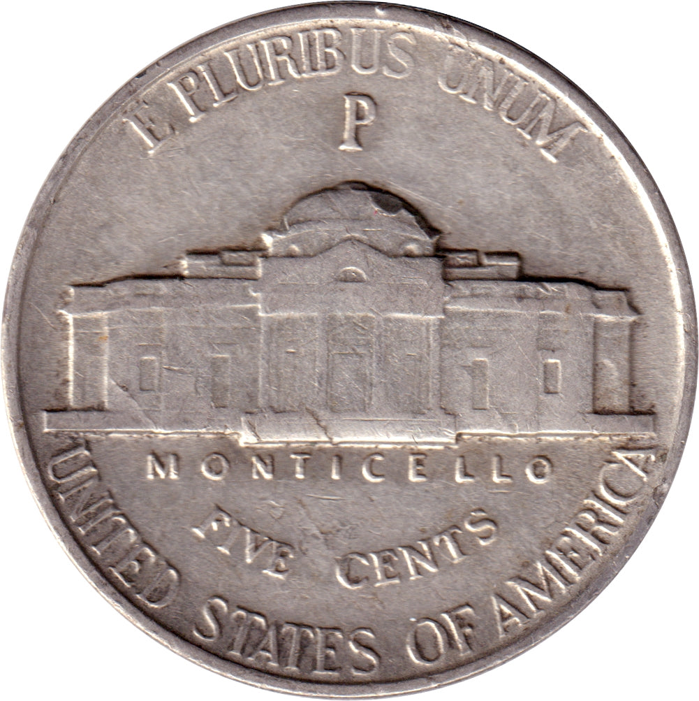 1942 P Silver USA Nickel Extra Fine (EF40)