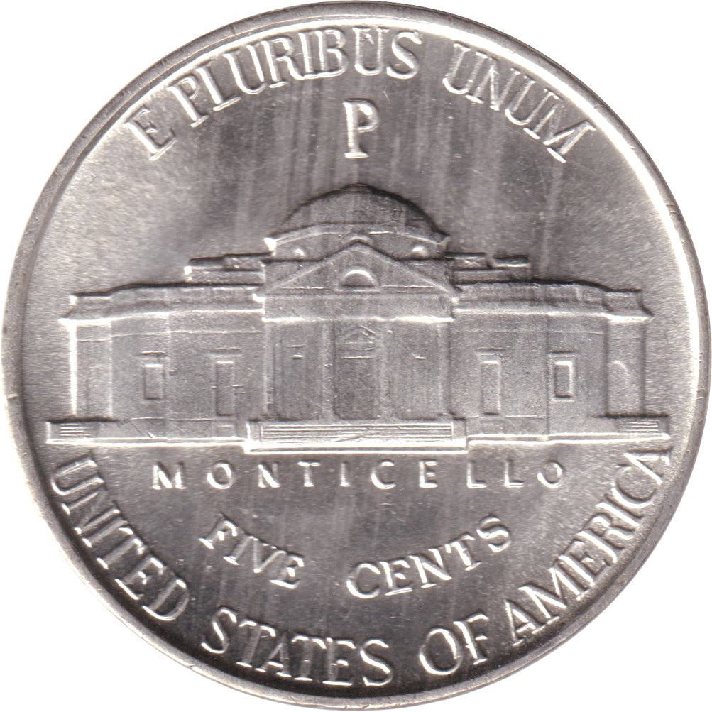 1943 P USA Silver Nickel Choice Brilliant Uncirculated (MS64)