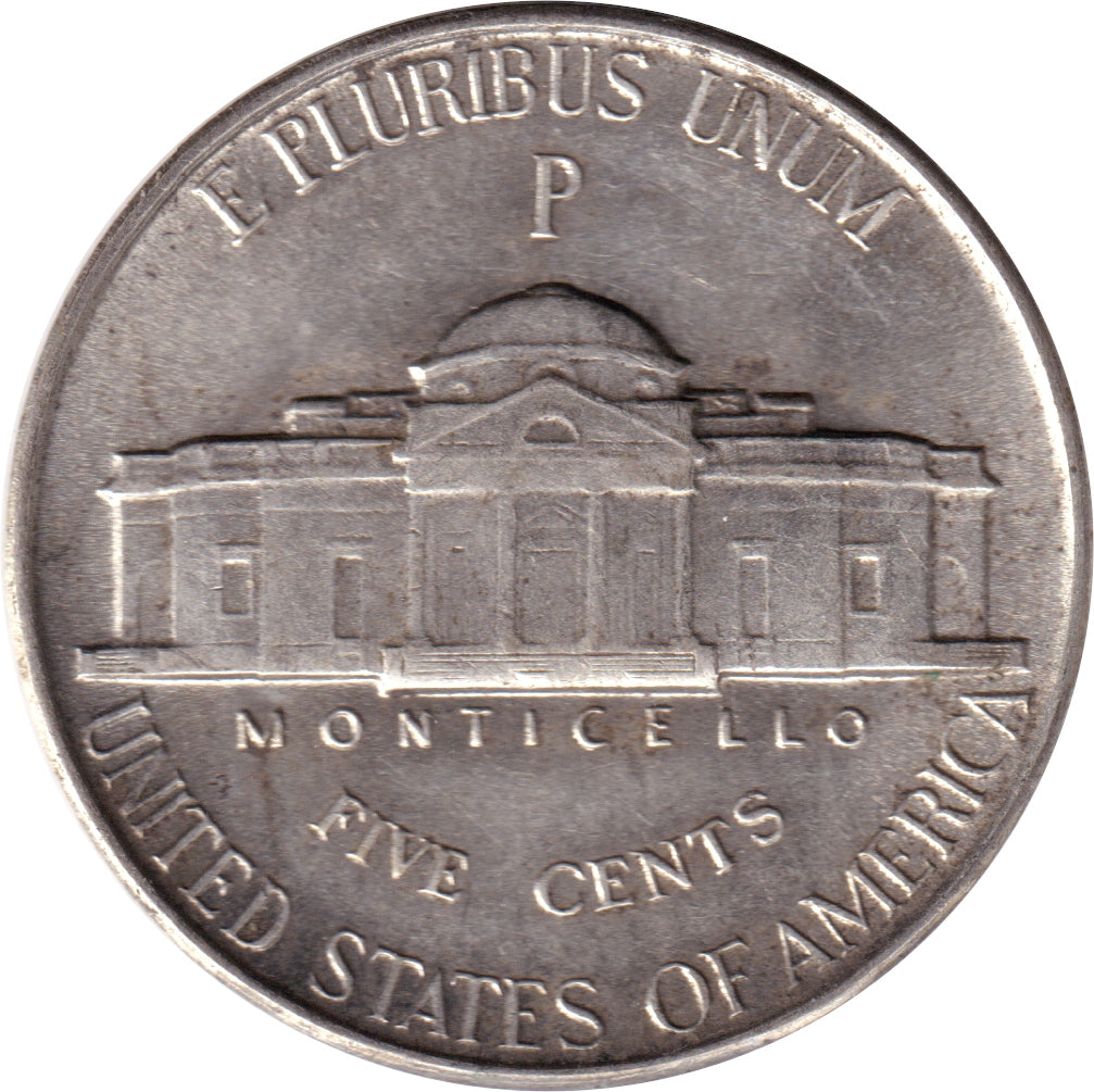 1943 P USA Silver Nickel AU-UNC (AU55)